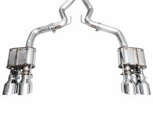 Ford Mustang Performance Exhaust - AWE Tuning - Cat Back, SwitchPath, Quad Tips - Chrome Silver - 2024+
